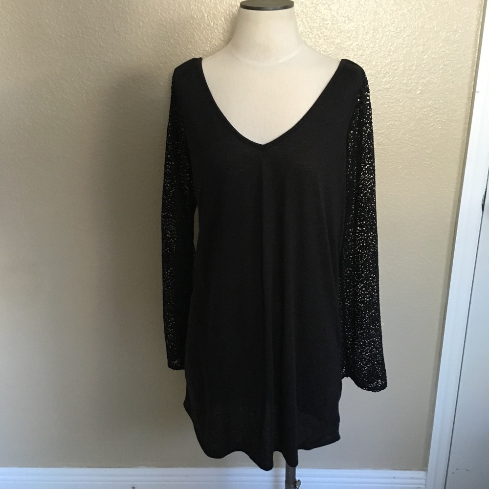 Roxy Swim Cover Up/ Top Lace Bell Sleeves Sz L